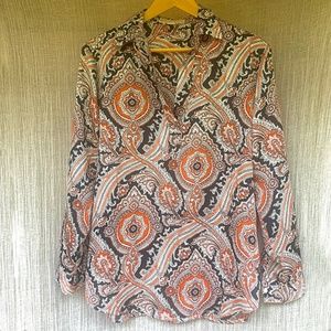 Michael Kors Paisley-Esque Printed Blouse